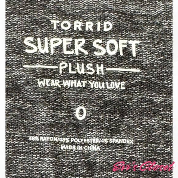 Torrid Women's Soft Plush V Neck Lace Up Sweater Grey Sz Torrid 0 12-L - Picture 5 of 8